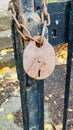 Old rusty lock and chain Royalty Free Stock Photo
