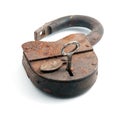 Old rusty lock with key Royalty Free Stock Photo