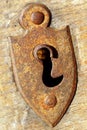 Old rusty lock.