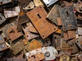 Old rusty locks in Aberfoyle Antique Market Royalty Free Stock Photo