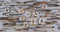 Old rusty locksmith tools - taps