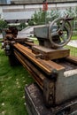 An old rusty machine tool displayed Royalty Free Stock Photo