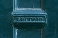 Old rusty mailbox with the word correio Royalty Free Stock Photo