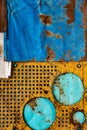 Old rusty metal background texture. grunge texture of colorful old paint surface Royalty Free Stock Photo