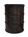 Old rusty metal barrel