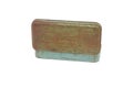 Old rusty metal box isolated on white background. this had clipping path. Royalty Free Stock Photo