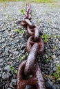 Old rusty metal chain Royalty Free Stock Photo