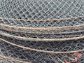 old rusty metal chain of fishing net Royalty Free Stock Photo