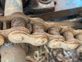 Old rusty metal chain for repair and maintenance Royalty Free Stock Photo