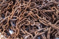 Old rusty metal chains. Royalty Free Stock Photo
