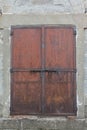 Old rusty metal closed door background texture Royalty Free Stock Photo