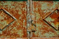 Old rusty metal door. HDR picture Royalty Free Stock Photo