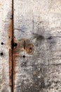 Old rusty metal door of a house Royalty Free Stock Photo