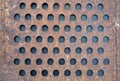 Old rusty metal grater background Royalty Free Stock Photo