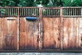 Old rusty metal house gate Royalty Free Stock Photo