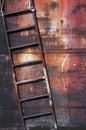 Old rusty metal ladder Royalty Free Stock Photo