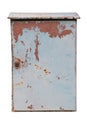 Old and rusty metal mailbox isolated on a white background. Path saved. Royalty Free Stock Photo