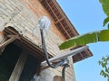 old rusty metal pipe on a roof Royalty Free Stock Photo