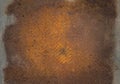 Old rusty metal plate. Royalty Free Stock Photo