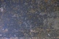 Old rusty metal plate with peeling black paint. rough surface texture Royalty Free Stock Photo