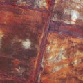 Old rusty metal sheet with weld seam Royalty Free Stock Photo