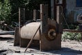 Old rusty metal tank Royalty Free Stock Photo