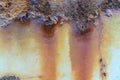 Old rusty metal texture. detail close up Royalty Free Stock Photo