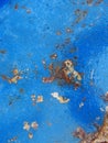 Old rusty metal texture painted with blue paint Royalty Free Stock Photo