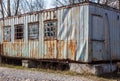 Old rusty metal trailer