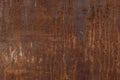 Old rusty metal wall panel, Iron rust texture for background Royalty Free Stock Photo