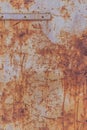 Old rusty metallic background on the street in winter Royalty Free Stock Photo