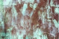 Old rusty metallic green painted abstract background Royalty Free Stock Photo