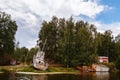 An old rusty military ship, stranded. The ship has served its time Royalty Free Stock Photo