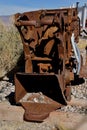 Old rocker bucket used to carry rubble from mining
