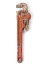 Old and rusty monkey wrench Royalty Free Stock Photo