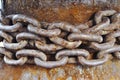 Old and rusty mooring chain Royalty Free Stock Photo