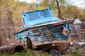 Old rusty motor boat