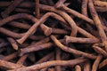 Old rusty nails. Royalty Free Stock Photo