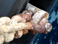 An Old Rusty Naval Chain Royalty Free Stock Photo