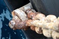 An Old Rusty Naval Chain Royalty Free Stock Photo