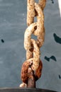 An Old Rusty Naval Chain Royalty Free Stock Photo