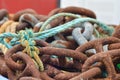 Old Rusty Naval Chain Royalty Free Stock Photo