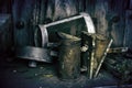 Old rusty oilcan Royalty Free Stock Photo