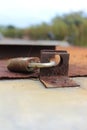 An old rusty padlock