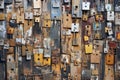 Old rusty padlock on the wall, Abstract background and texture for design