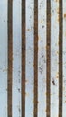 Old and rusty painted metal fence