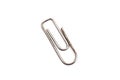 Old rusty paper clip, isolate on white background