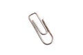 Old rusty paper clip, isolate on white background