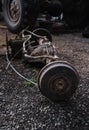 old rusty parts from a car