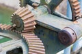 Old and rusty pinion gear of a machine Royalty Free Stock Photo